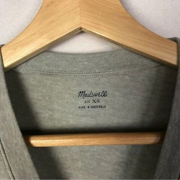 Madewell Gray Knot Front Crewneck Short Sleeve T-Shirt XS - Picture 5 of 5